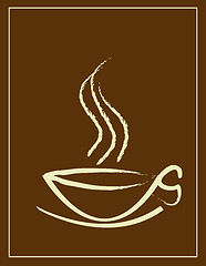 Image showing coffee cup and smoke