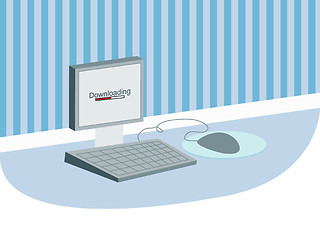 Image showing Vector illustration of a computer