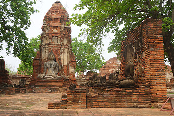 Image showing Ancient Buddha statue at Wat Yai Chaimongkol