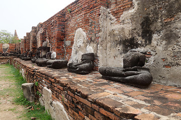 Image showing Ancient Buddha statue at Wat Yai Chaimongkol