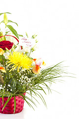 Image showing Basket with flowers for Mother