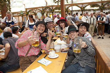 Image showing Oktoberfest Japanese visitors