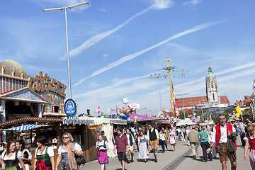 Image showing Oktoberfest visitors