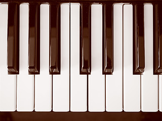 Image showing Retro look Music keyboard