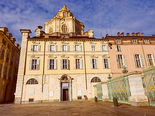 Image showing Retro look San Lorenzo church Turin