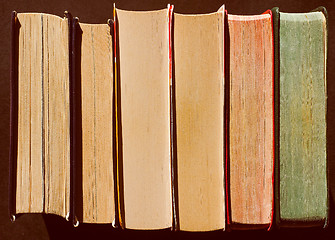 Image showing Retro look Many books