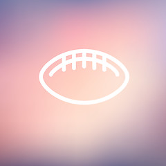 Image showing Football ball thin line icon