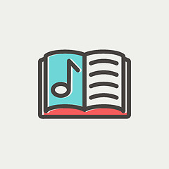 Image showing Musical book thin line icon