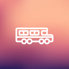 Image showing School bus thin line icon