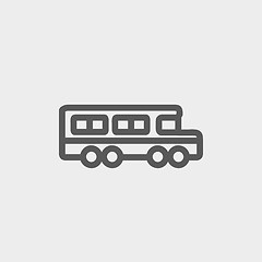 Image showing School bus thin line icon