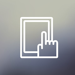 Image showing Tablet thin line icon