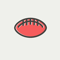 Image showing Football ball thin line icon