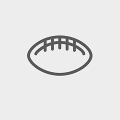 Image showing Football ball thin line icon