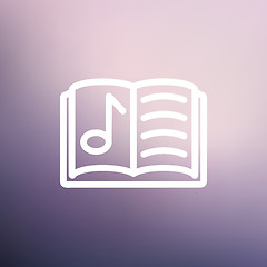 Image showing Musical book thin line icon