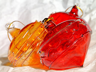 Image showing Christmas glass ornaments