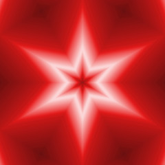 Image showing red six point star design