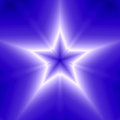Image showing blue five point star design
