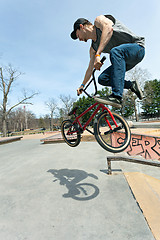 Image showing BMX Rider Jumping