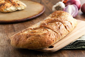 Image showing Homemade Italian Stuffed Bread