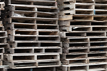 Image showing Wooden Skid Pallets