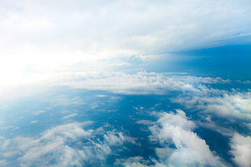 Image showing Cloudy Skies Aerial View