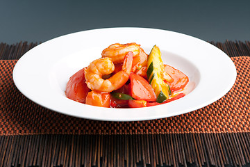 Image showing Sweet and Sour Shrimp Thai Dish