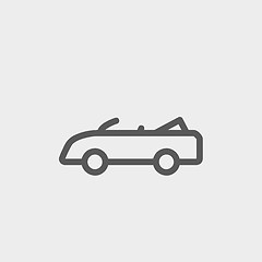 Image showing Convertible car thin line icon