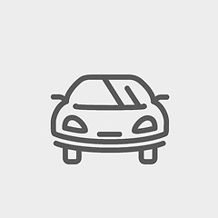 Image showing Sports car thin line icon