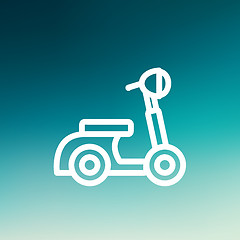 Image showing Scooter thin line icon
