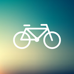 Image showing Bicycle thin line icon