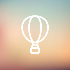 Image showing Hot air balloon thin line icon