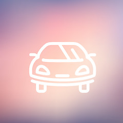 Image showing Sports car thin line icon