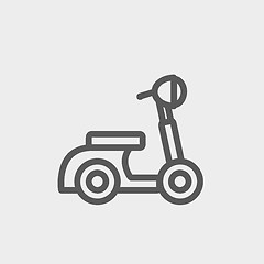 Image showing Scooter thin line icon