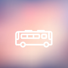 Image showing Bus thin line icon