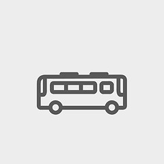 Image showing Bus thin line icon