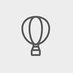 Image showing Hot air balloon thin line icon