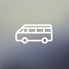 Image showing Minibus thin line icon