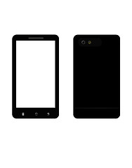 Image showing black smart phone isolated