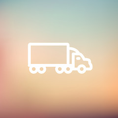 Image showing Delivery car thin line icon