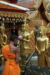 Image showing ASIA THAILAND CHIANG WAT DOI SUTHEP