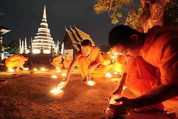 Image showing ASIA THAILAND CHIANG MAI WAT PHAN TAO