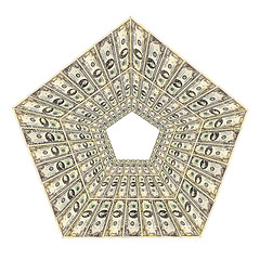 Image showing dollar pattern in the rhomb