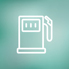 Image showing Gas pump thin line icon