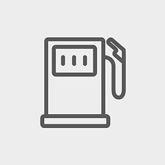 Image showing Gas pump thin line icon