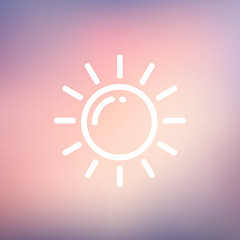 Image showing Sun thin line icon