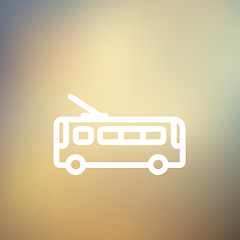 Image showing Bus thin line icon