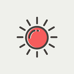 Image showing Sun thin line icon