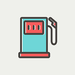 Image showing Gas pump thin line icon