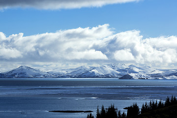 Image showing Volcano winter mountain landscape