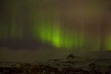 Image showing Different colors of northern lights in Iceland